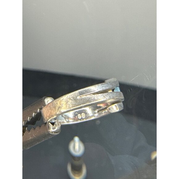 Blue Topaz in Sterling Silver 925 Marked Ring Size 6.5 - Picture 8 of 10